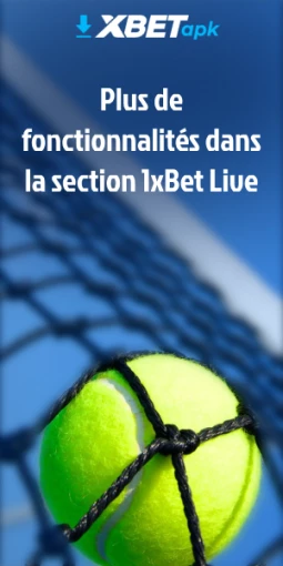 plus de fonctionnalités dans la section 1xbet live